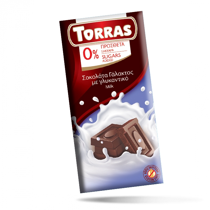 σοκολάτα γάλακτος με γλυκαντικά 75g