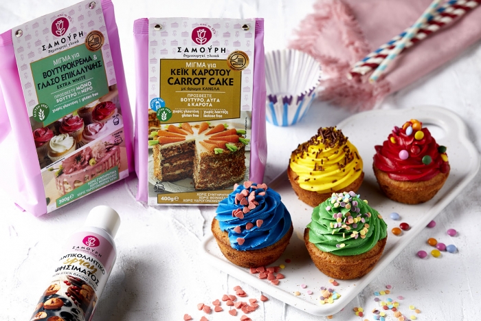 Πολύχρωμα Carrot Cupcakes με βουτυρόκρεμα!
