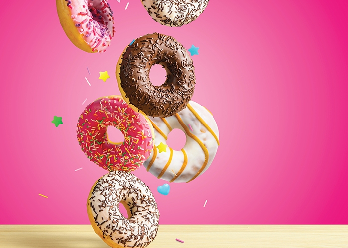Donuts με χρωματιστό γλάσο και διακοσμητικά!