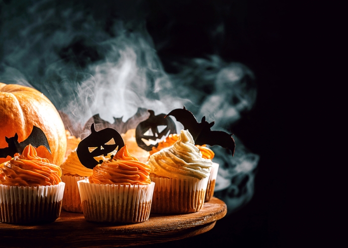 Halloween CupCakes με κολοκύθα &amp; Βουτυρόκρεμα